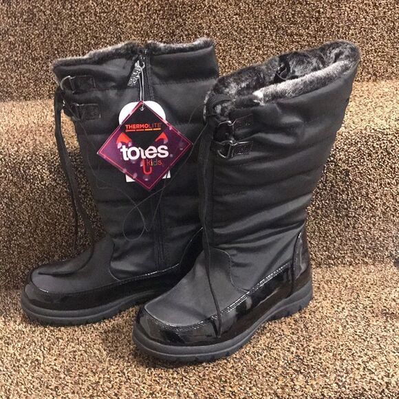 totes Other - Girls Size 4 black Totes winter boots